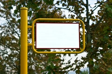Empty sign in natural environment. Stock Photos