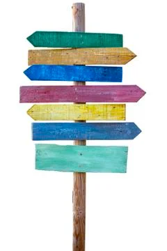 Empty sign pointers with a space for text Stock Photos