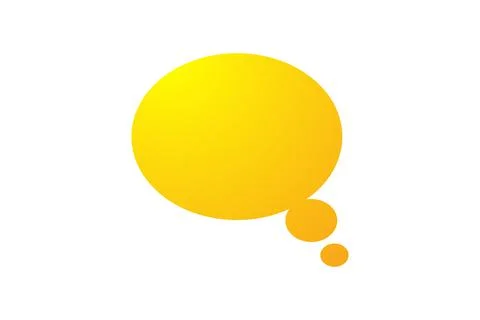 Empty sign speech bubble. Modern yellow sign vector illustration isolated  Ilustración de archivo