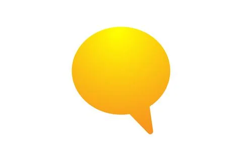 Empty sign speech bubble. Modern yellow sign vector illustration isolated  Ilustración de archivo