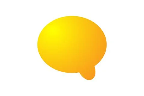 Empty sign speech bubble. Modern yellow sign vector illustration isolated Ilustración de archivo