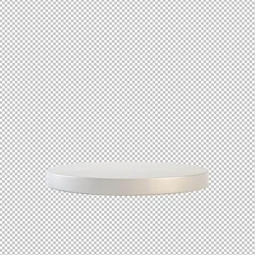 Empty silver gray podium on transparent png background concept 3d rendering. Stock Illustration