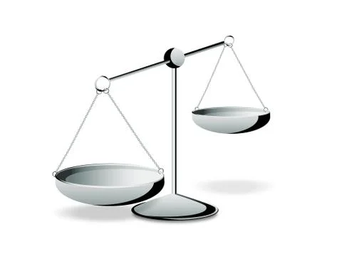 Empty silver scales Stock Illustration