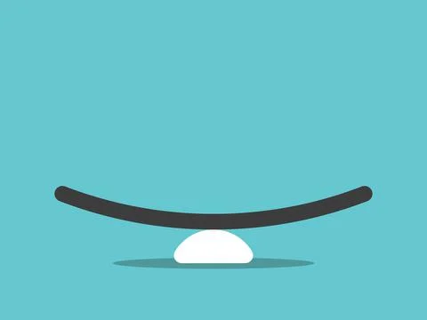 Empty simple seesaw scale Illustrazione stock