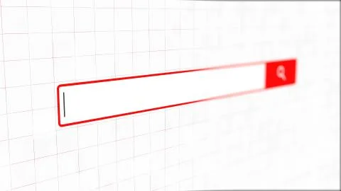 Empty simple web search bar with shallow dof, decoration for internet ad, 3d Stock-Illustration