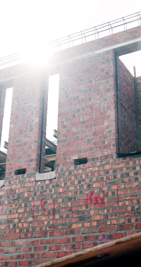 Empty, site and building outdoor for construction, remodeling and renovation Stock Footage 340898244