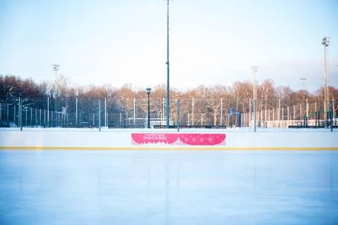 Empty skating rink Stock Photos