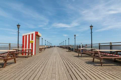 Empty Skegness Pier Stock Photos