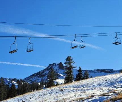 Empty ski lift Stock Photos