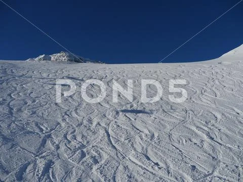Empty ski slope Stock Photos
