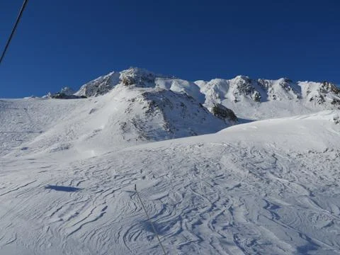 Empty ski slope Stock Photos