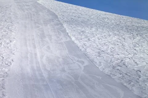 Empty ski slope Stock Photos