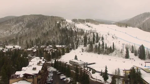 Empty ski slopes in vail Stock Footage 75040450