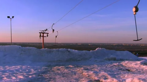 Empty ski tow Stock Footage 56274120