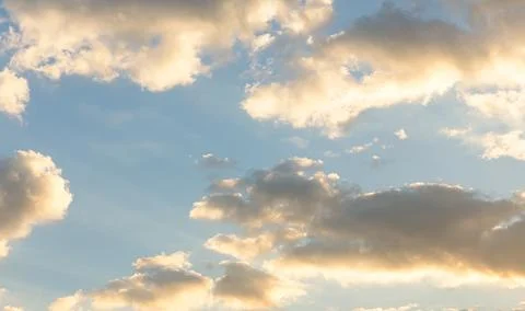 Empty sky and clouds at dusk for background. Fotos de archivo