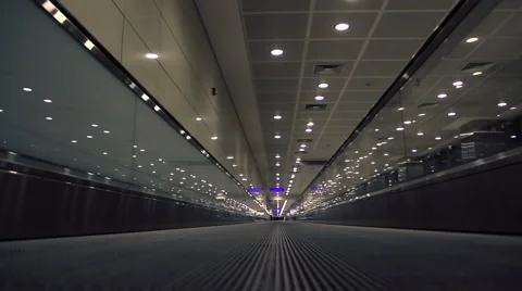 Empty sliding scale at airport Stock Footage 58102095