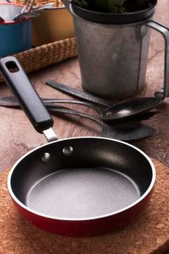 Empty small pan Stock Photos