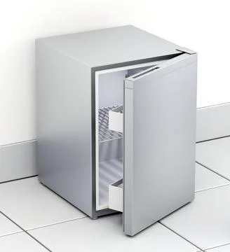 Empty small refrigerator Stock Illustration