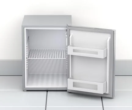 Empty small refrigerator Stock Illustration
