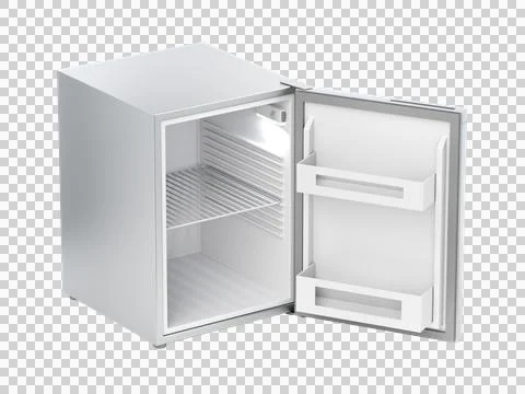 Empty small refrigerator. Stock Illustration