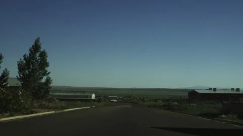 Empty Small Town Street Stock Footage 62897006