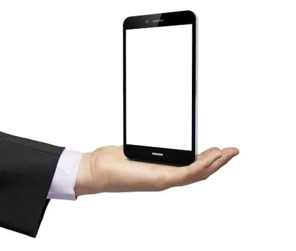 Empty smartphone businessman Stock Illustration