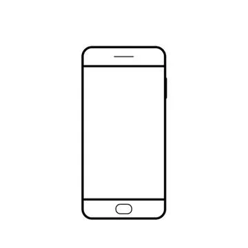Empty smartphone icon. Cell phone symbol. Mobile gadget, PDA template Illustrazione stock
