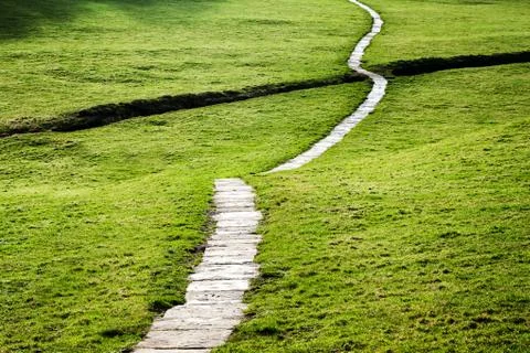 Empty Snaking Path Stock Photos