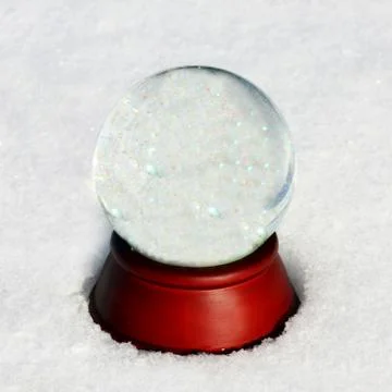 Empty snow globe with copyspace Stock Photos