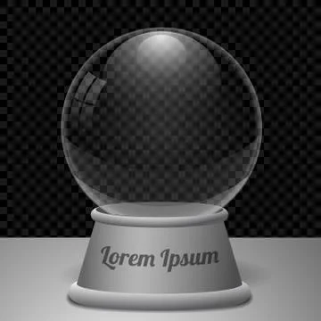 Empty snow globe Stock Illustration