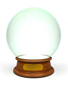 Empty snow globe isolated on white background Stock Illustration