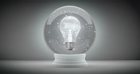 Empty Snow globe with snow inside background Stock Footage 122498082