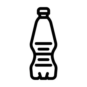 Empty soda plastic bottle line icon vector illustration Stock Illustration