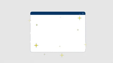 Empty software interface with sparkles 2D cartoon object animation Stock Footage 307828874