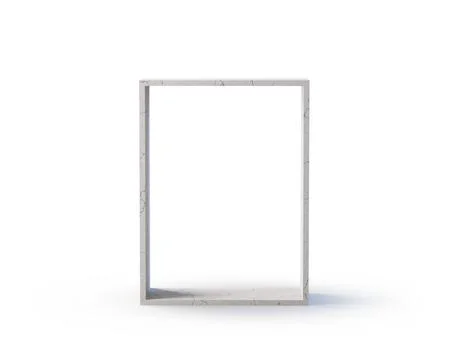Empty solid frame isolated on transparent white background 스톡 일러스트