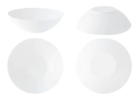 Empty soup plates 写真素材