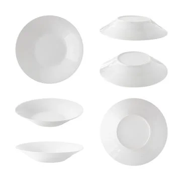 Empty soup plates 스톡 사진