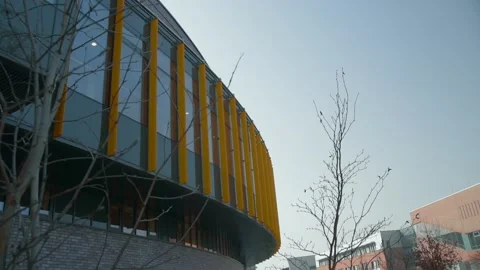 Empty space around university buildings in a big city. Stock Footage 150903123