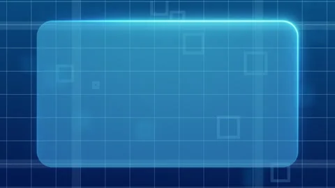 Empty space blue UI panel display Stock Footage 312575481