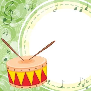 An empty space with a drum Illustrazione stock