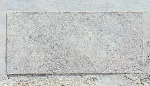 Empty space horizontal rectangle white concrete wall Stock Photos