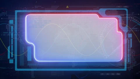 Empty space of HUD UI display screen. Futuristic virtual screen frame. 스톡 동영상 237353916