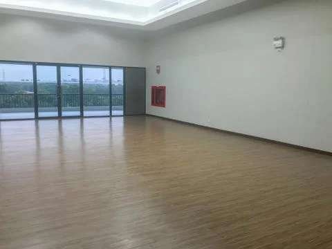 Empty space in large hall for exercise Stock Photos