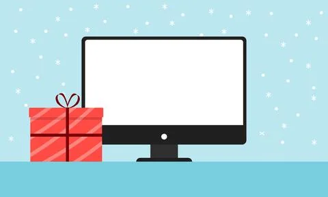 Empty space for pasting on a laptop Stock Illustration