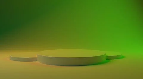 Empty space for product design show. Stage showcase for new product. 3D Illustrazione stock