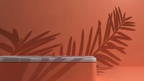 Empty space for product presentation in 3d render background space Illustrazione stock