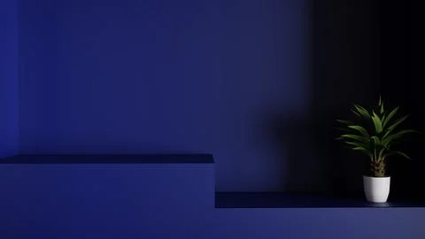 Empty space for product showcase 3d rendering design, realistic space Stock Illustration