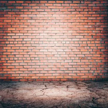Empty space of Studio dark room black brick wall grunge texture background... 스톡 사진
