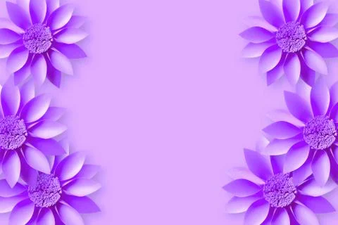 Empty space surrounded with flowers. Greeting card or invitation Stock Photos