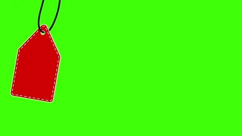 Empty space tag for special offer promo sale up to percent discount green s.. Stock Footage 308266889